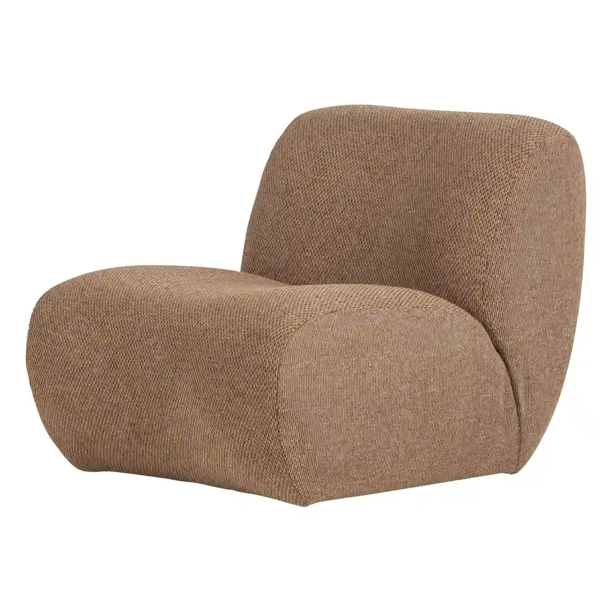 Sessel Nomu - Chenille-Stoff Hellbraun