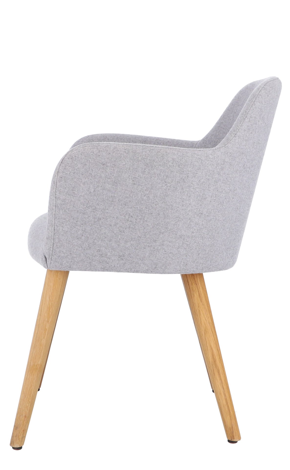 Der Sessel Flaminia wurde aus einem Eichenholz Gestell gefertigt. Die Sitz- und Rückenfläche ist aus Wolle. Designet wurde der Sessel von der Marke Jan Kurtz und hat eine hellgraue Farbe.