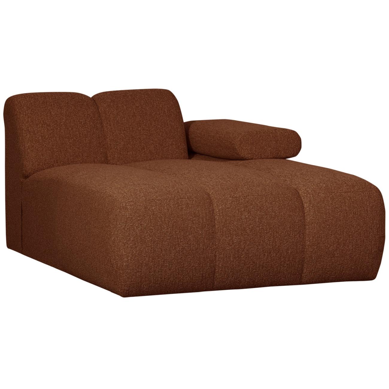 Modulsofa Mojo Boucle Chaiselongue-Rechts, Rostbraun
