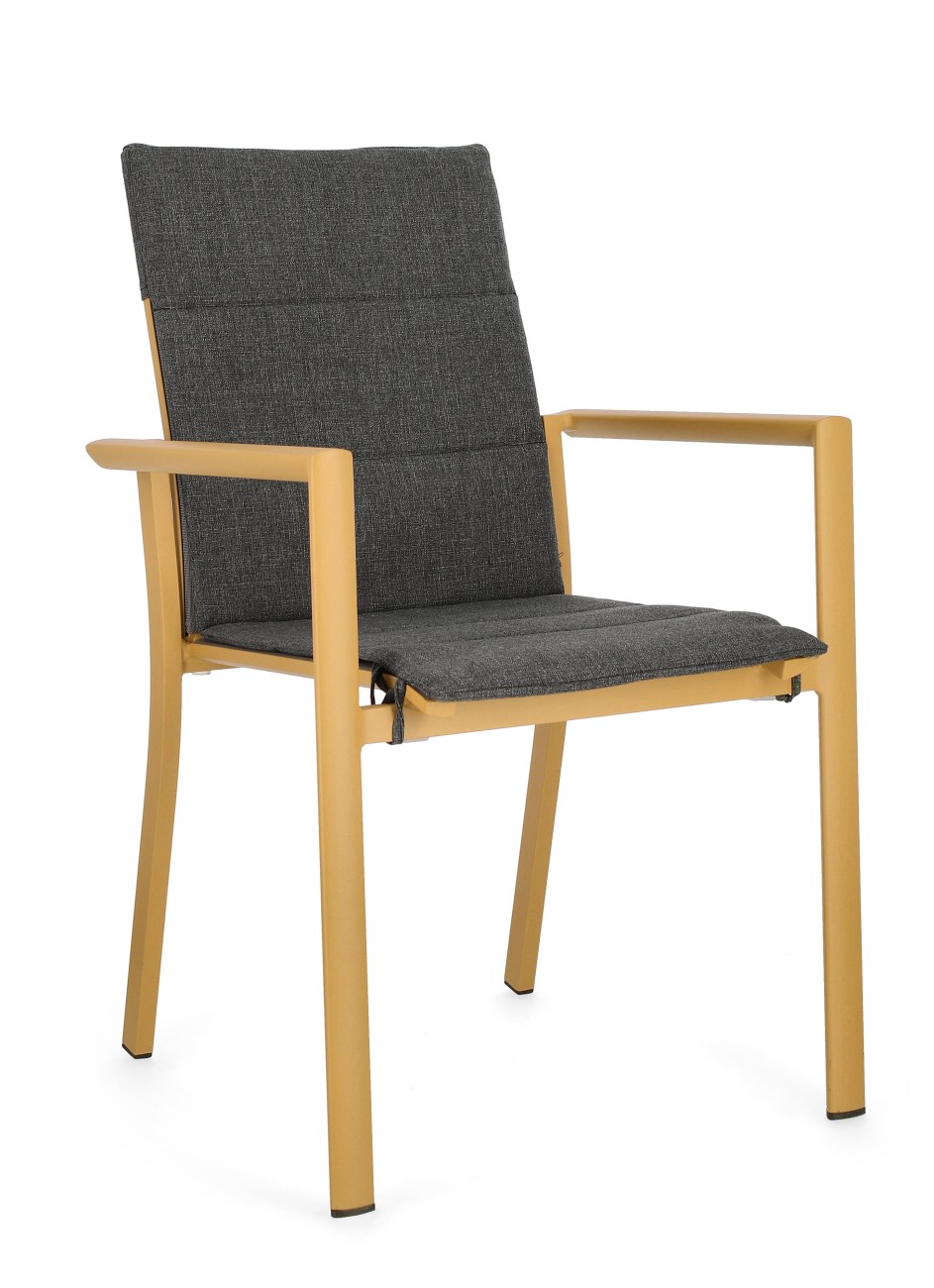 Auflage für Gartenstuhl Konnor, Dunkelgrau