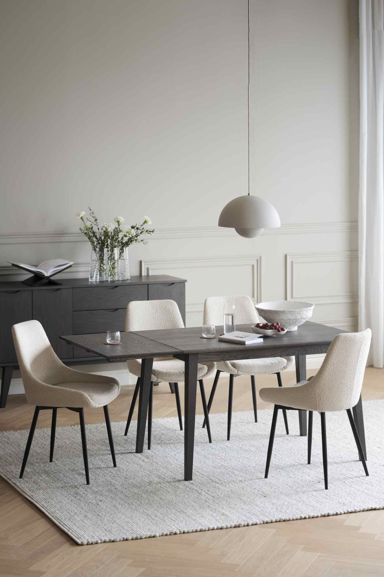 Komfortabel & schön – Klapptisch Filippa, 120/165x80cm, Eiche Braun.