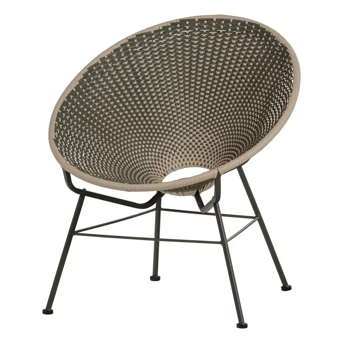 Gartensessel Kazoun - Wicker & Metall, Grün