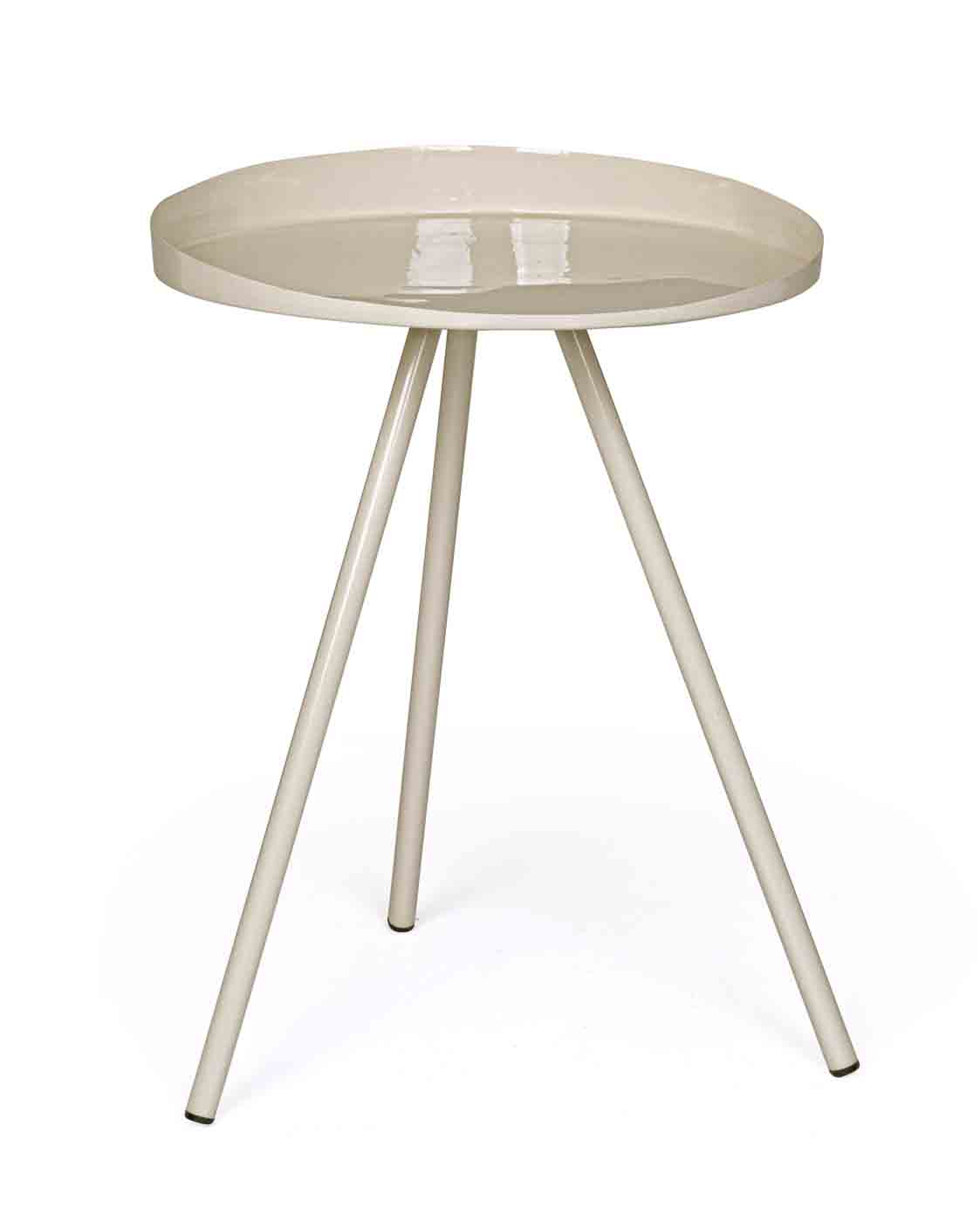 Beistelltisch Anchita aus Metall, Creme Ø 41 cm Beistelltisch Anchita aus Metall, Creme Ø 41 cm