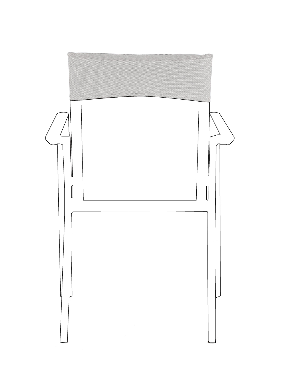 Auflage für Gartenstuhl Konnor, Hellgrau