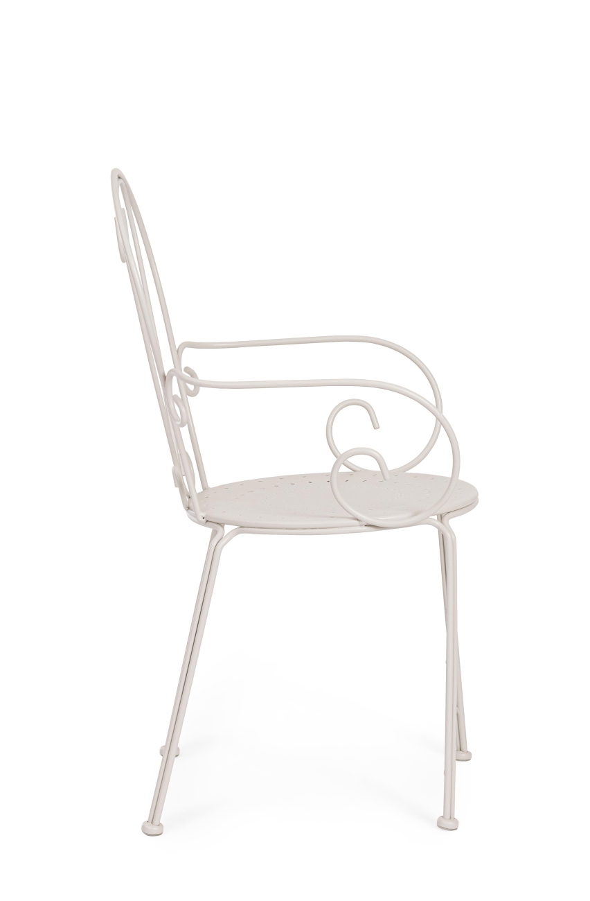 Gartenstuhl Etienne aus Metall, Griz