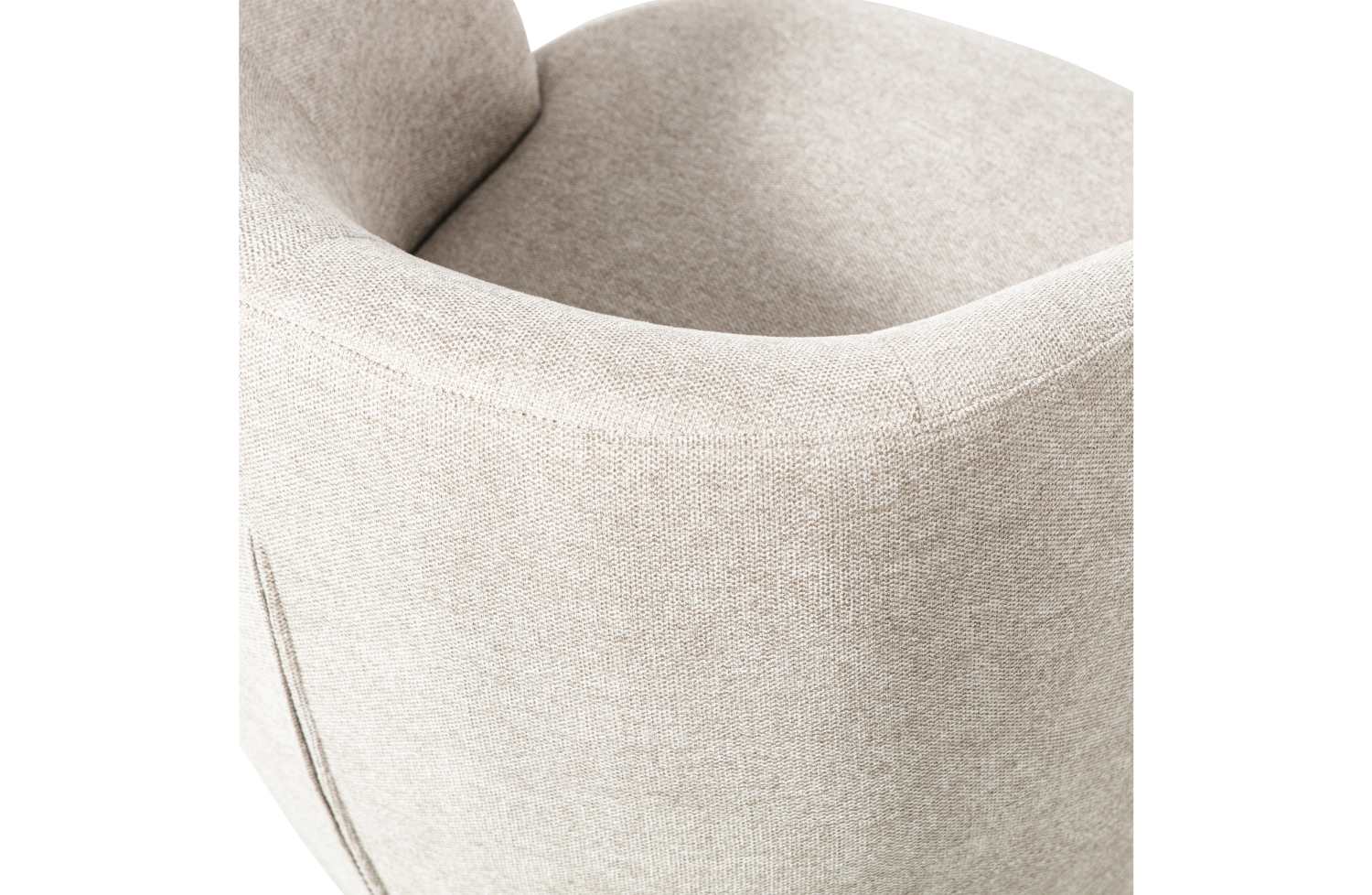 Der Drehsessel Serra überzeugt mit seinem modernen Design. Gefertigt wurde er aus Webstoff, welcher einen weißen Farbton besitzt. Das Gestell ist aus Metall und  hat eine schwarze Farbe. Die Sitzhöhe des Sessels beträgt 42 cm.