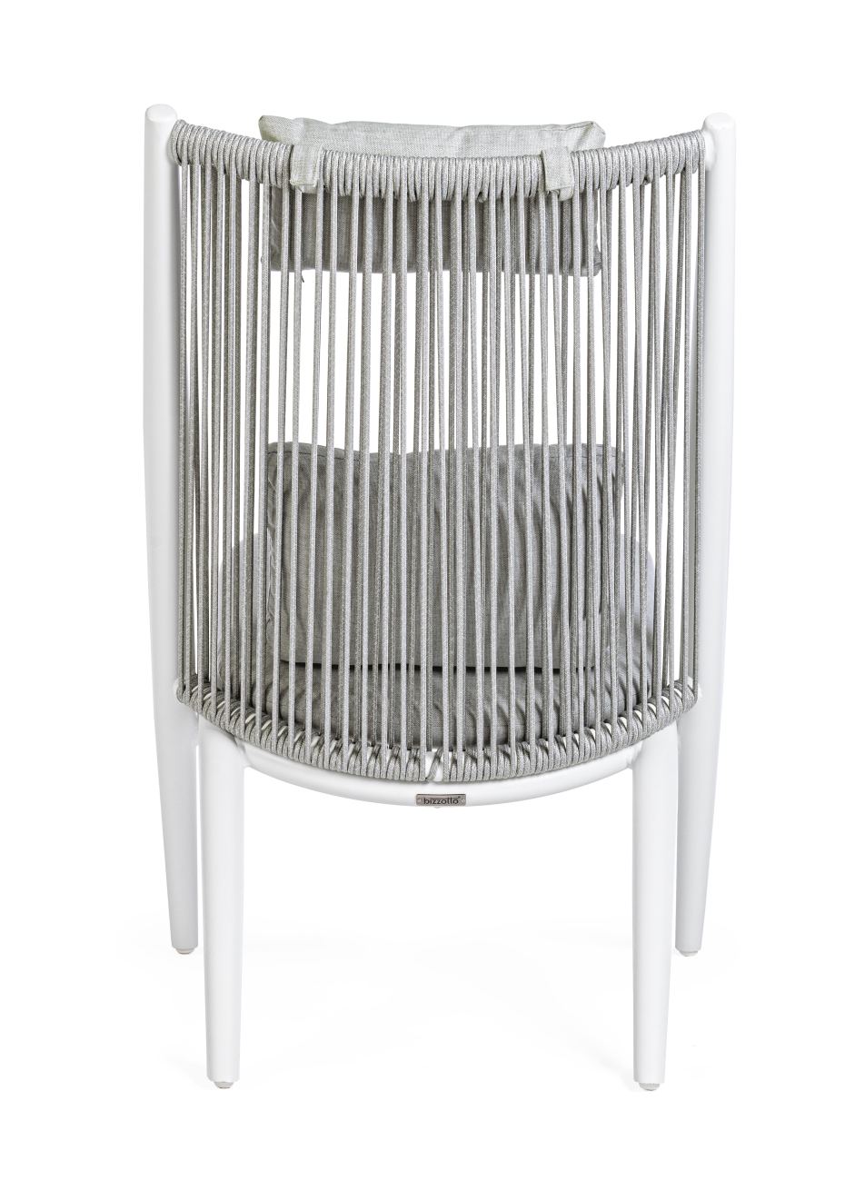 Gartensessel Aloha aus Aluminium, Weiß