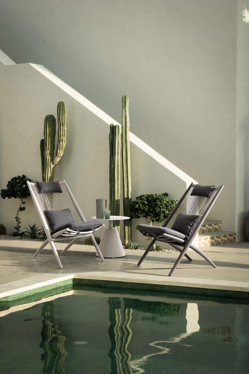 Couchtisch Aloha rund aus Aluminium, Sandshell