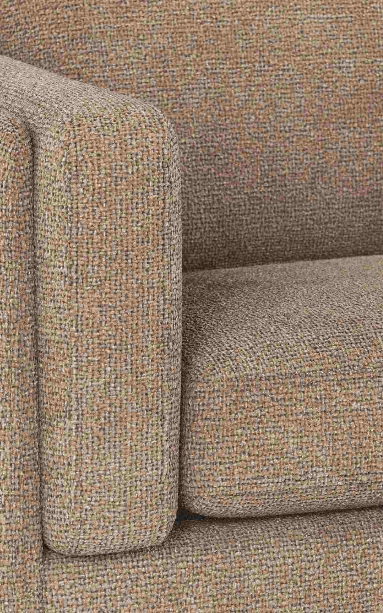 Hochwertiger Sofa Braden 3-Sitzer, Beine Weiß pigmentiert, Bezug Robin Graubeige für jede Einrichtung.