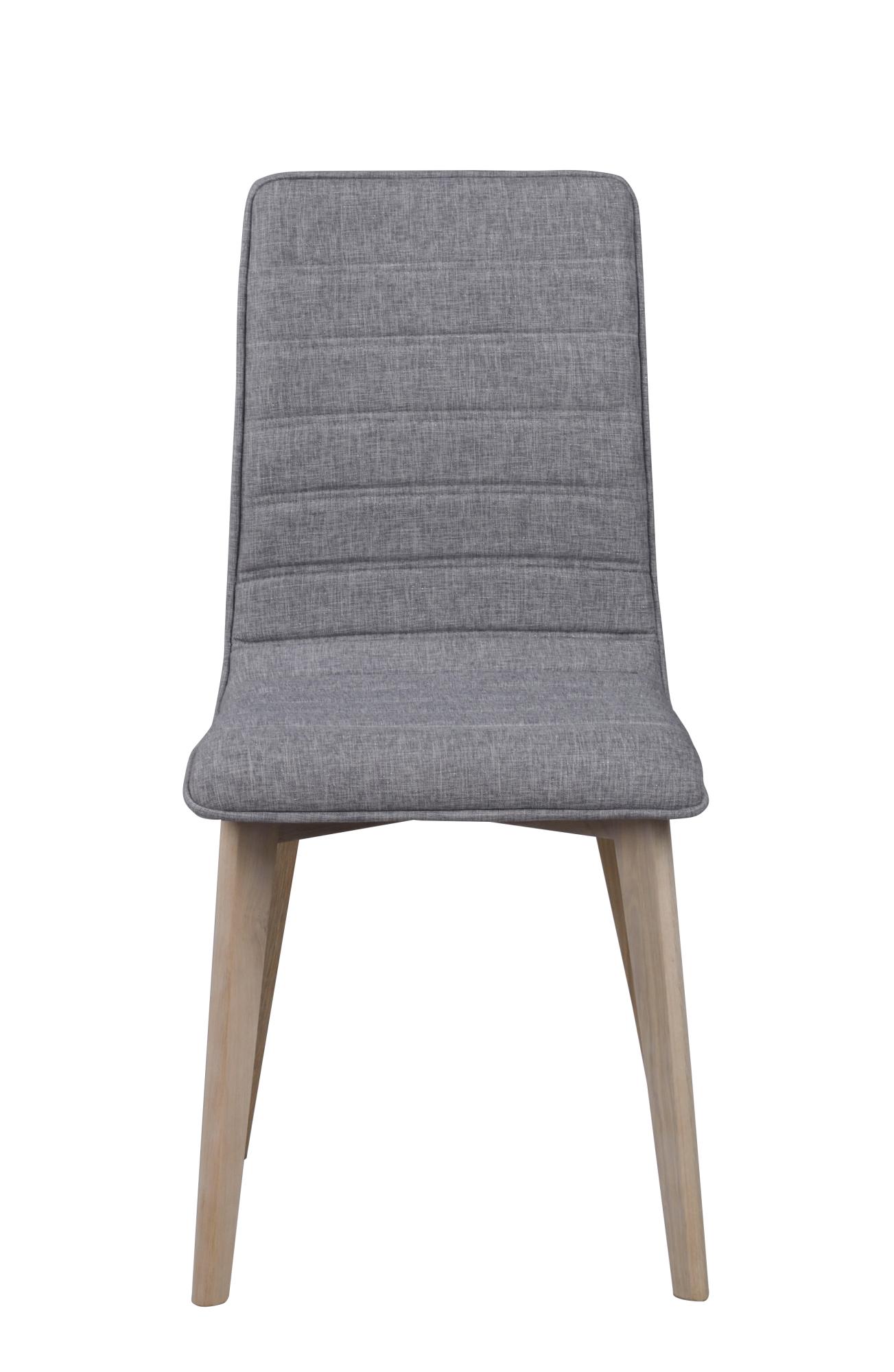 Design trifft Funktion: Stuhl Gracy 2er Set, Hellgrau / Whitewash.