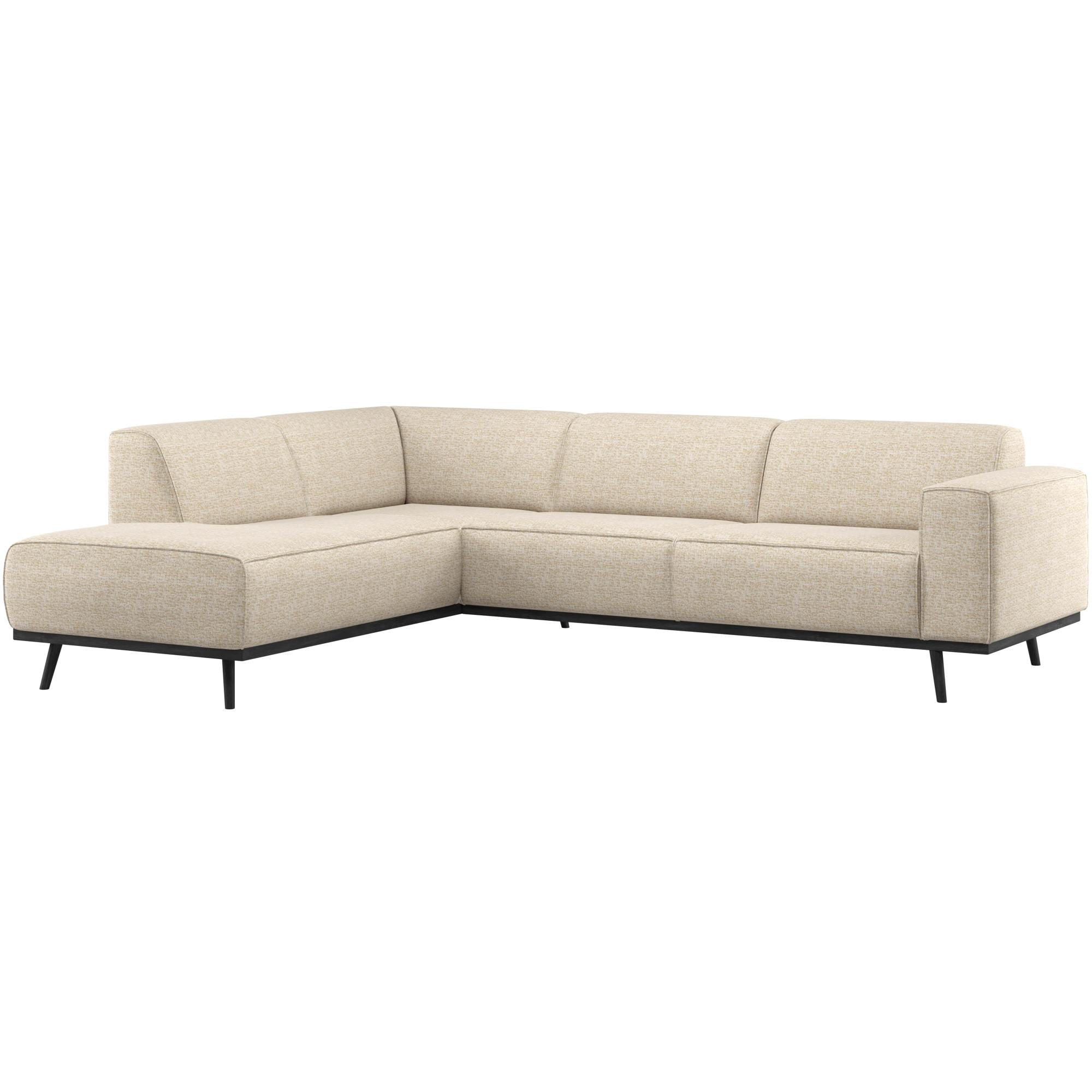 Ecksofa Statement Links - Melange-Stoff, Beige