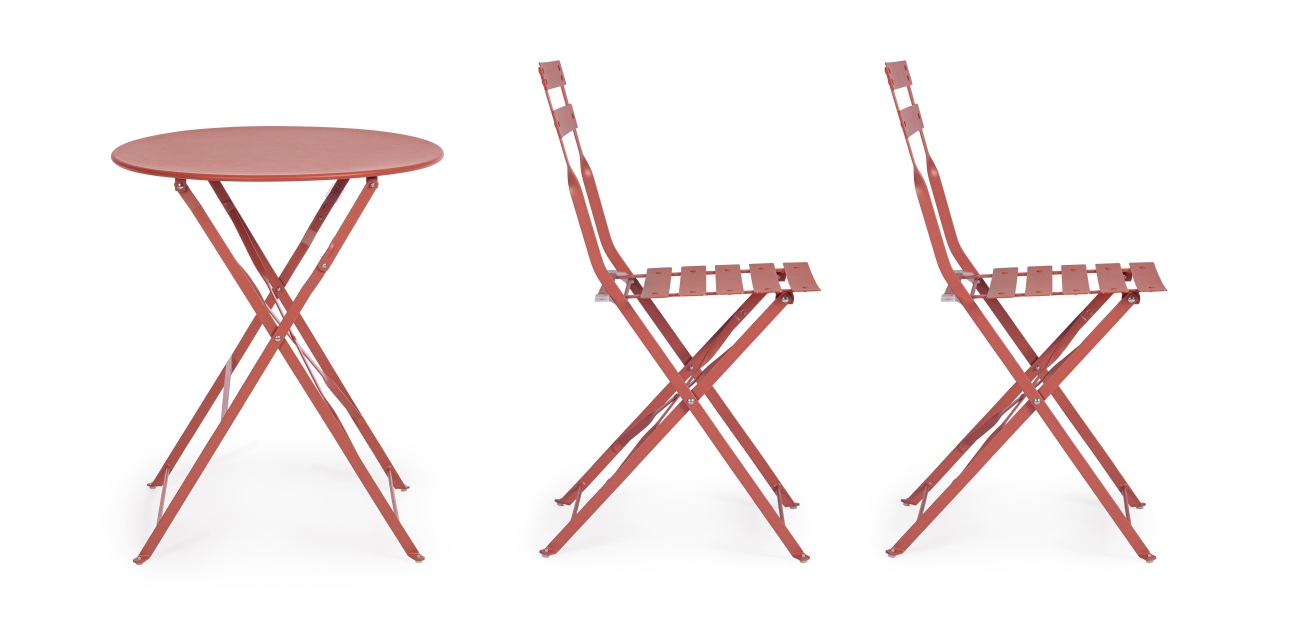 Garten-Set Austin, Stühle & Tisch, Terrakotta