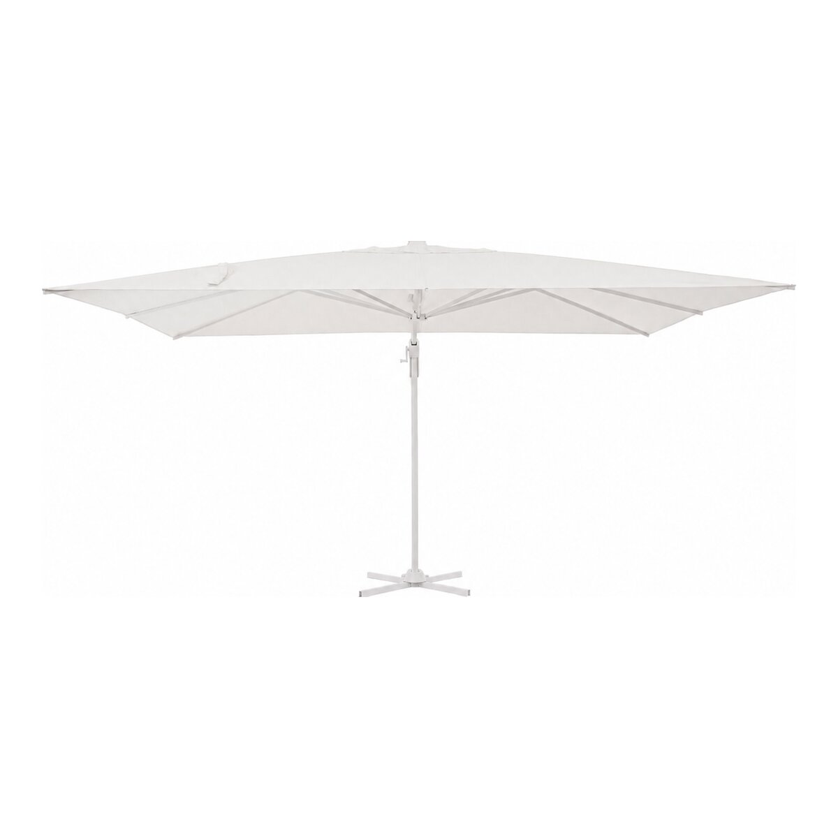 Sonnenschirm Vega aus Aluminium, modern schwenkbar und neigbar, quadratisch, weiß, 3x3 m