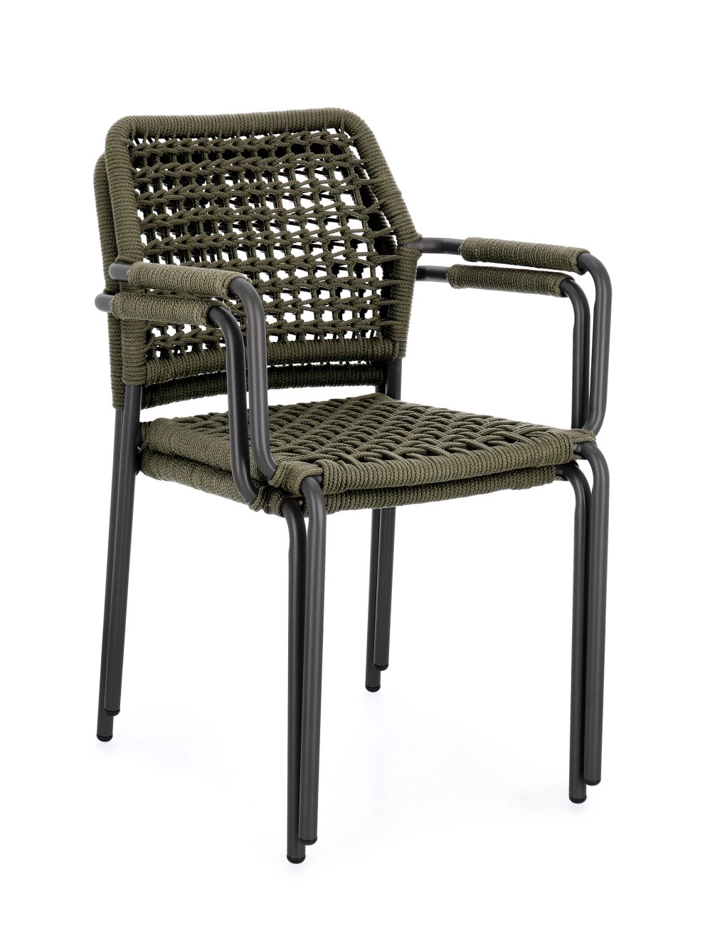 Gartenstuhl Rajada aus Aluminium, Grün / Anthrazit