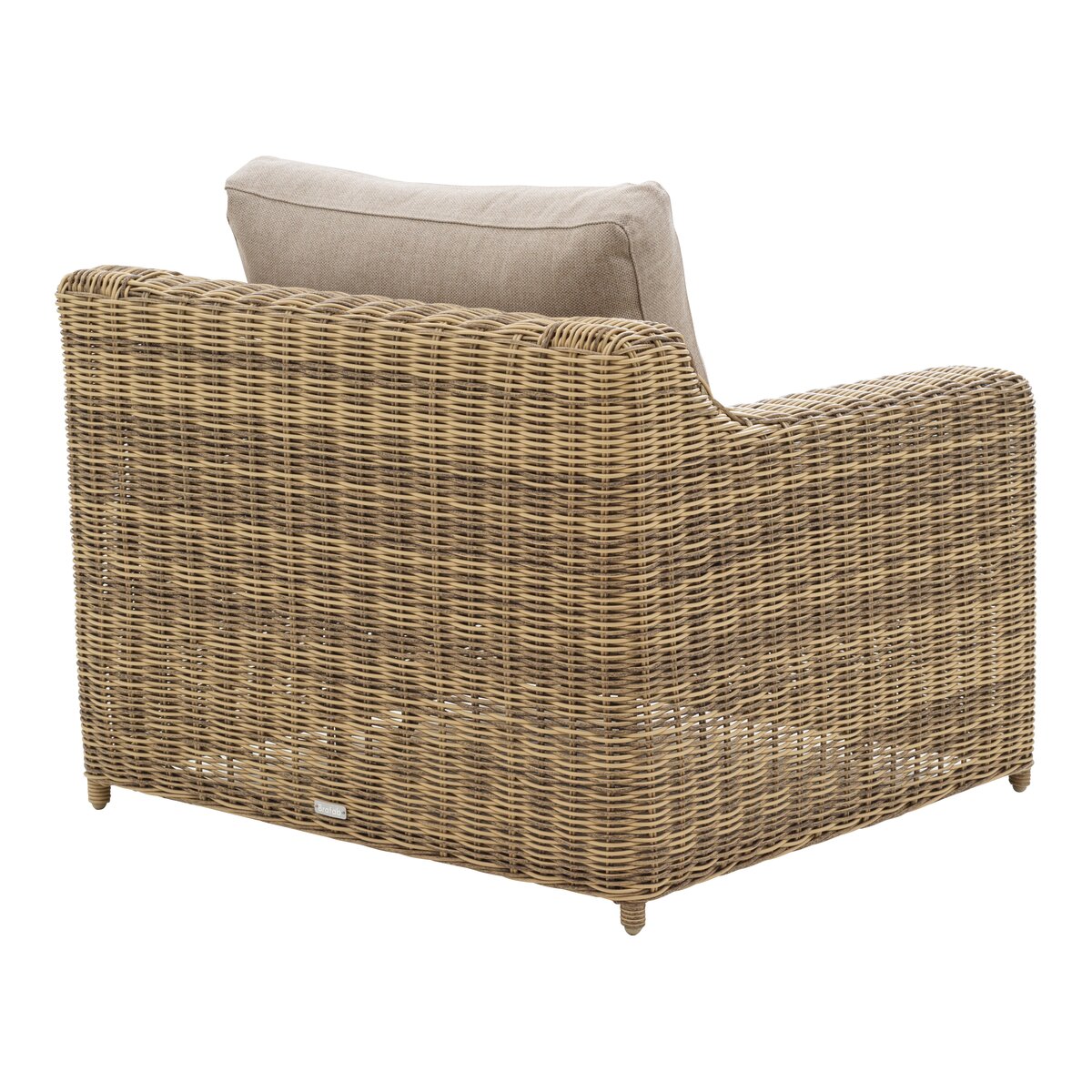 Gartensessel Glendon Natur - Polyrattan & wasserabweisender Stoff