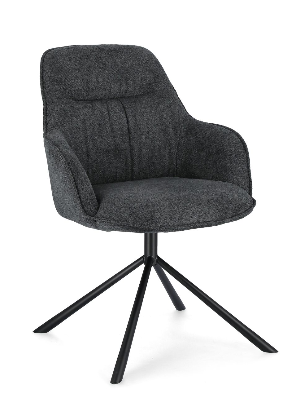 Esszimmerstuhl Grant aus Stoff, Dunkelgrau Esszimmerstuhl Grant aus Stoff, Dunkelgrau