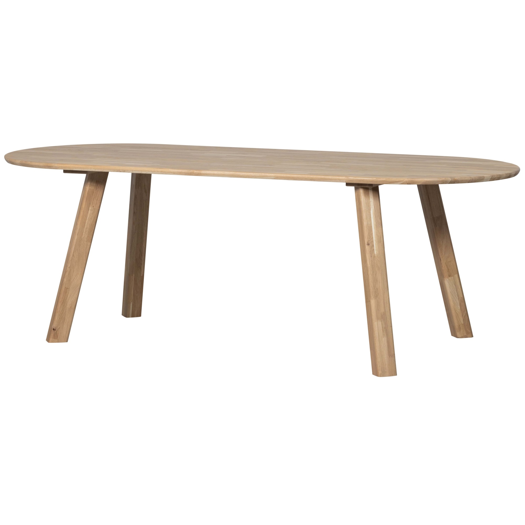 Esstisch Tablo oval Eiche [FSC] Natur - 220 x 90 cm, moderner Holztisch mit VGL-Gestell