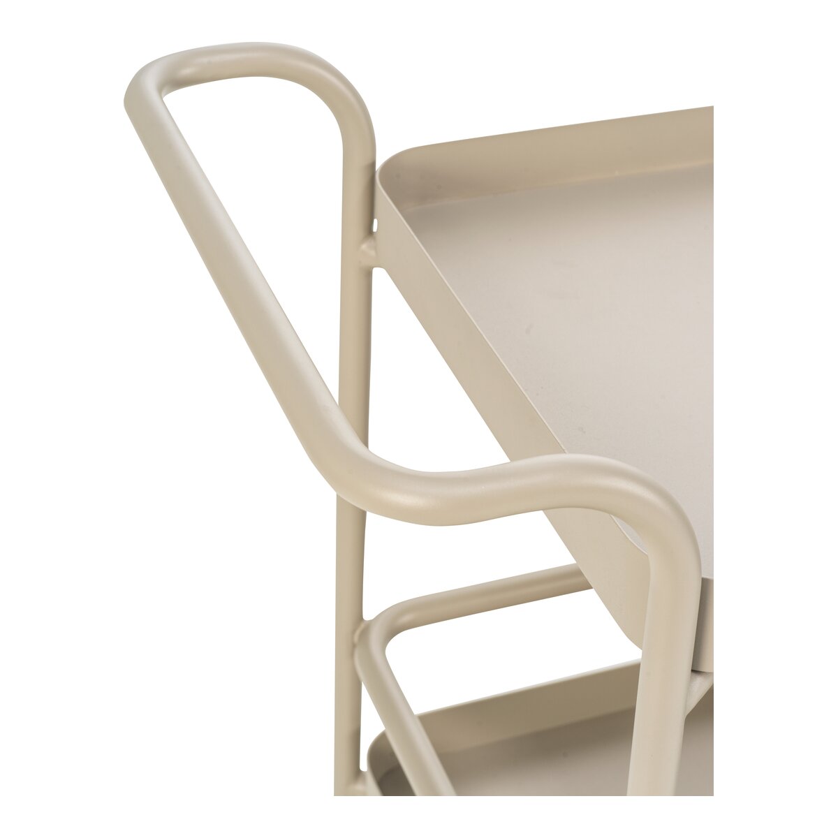 Garten-Servierwagen Trolly, Khaki - aus Aluminium, mit Rollen