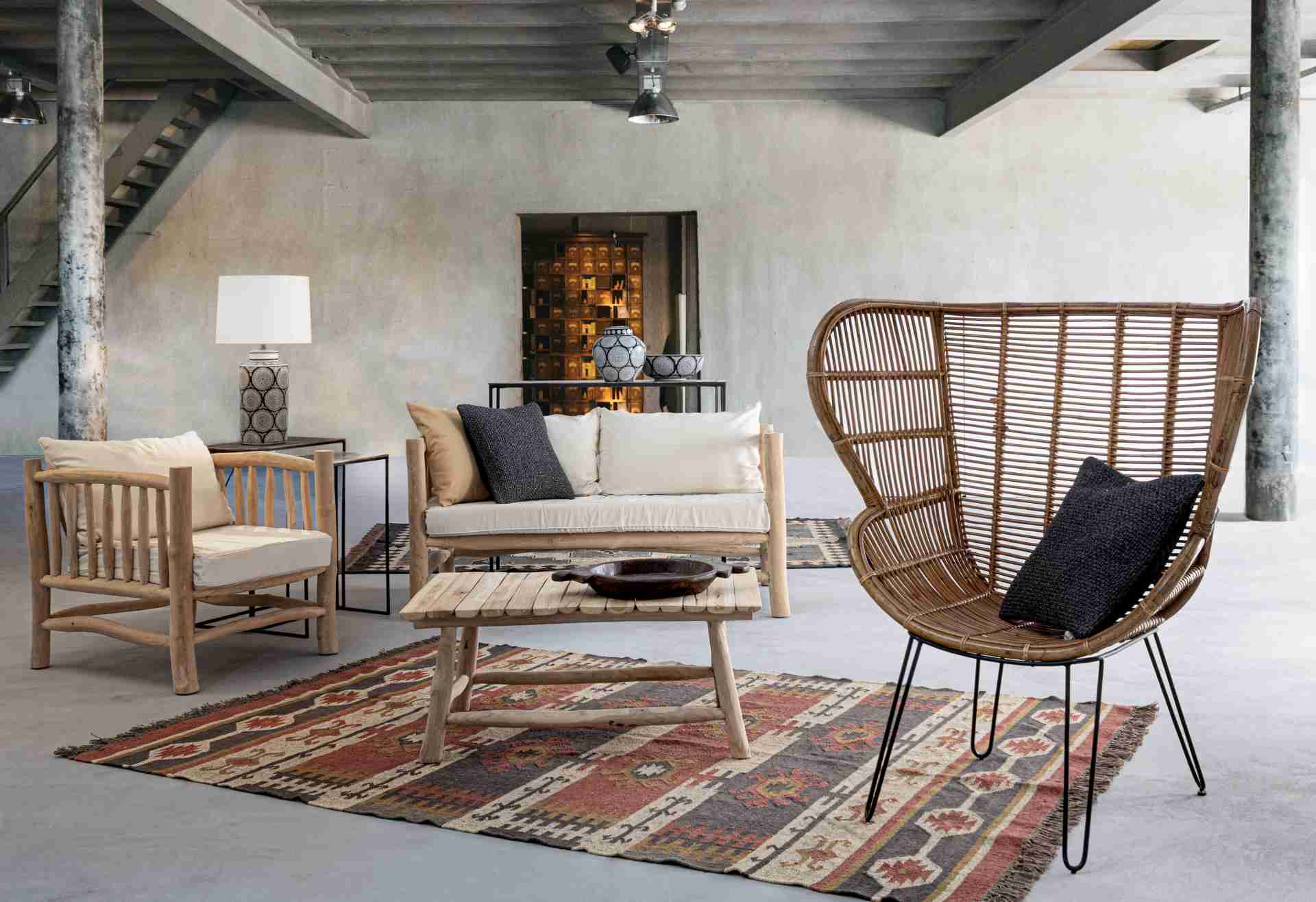 Sessel Sahel aus Teakholzzweigen, Natur