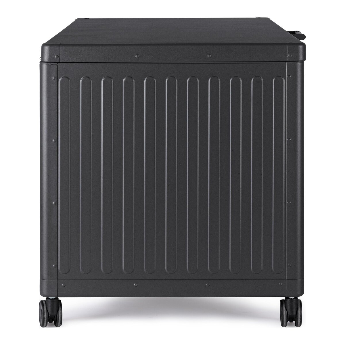 Gartentruhe Ocean - Aluminium Anthrazit, mit Gaskolben und Rollen, Größe S