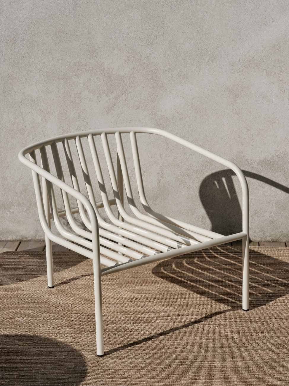 Gartensessel Bendt mit Kissen, Perlweiß