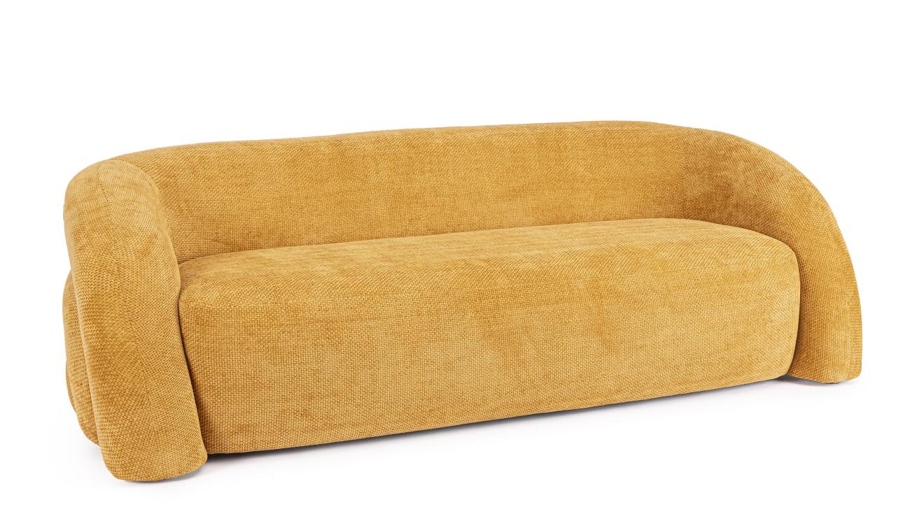 Sofa Clemence aus Stoff, Senf Sofa Clemence aus Stoff, Senf