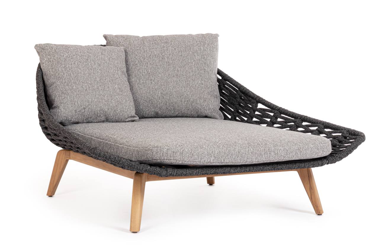 Gartendaybed Tamires aus Teakholz, Anthrazit Gartendaybed Tamires aus Teakholz, Anthrazit