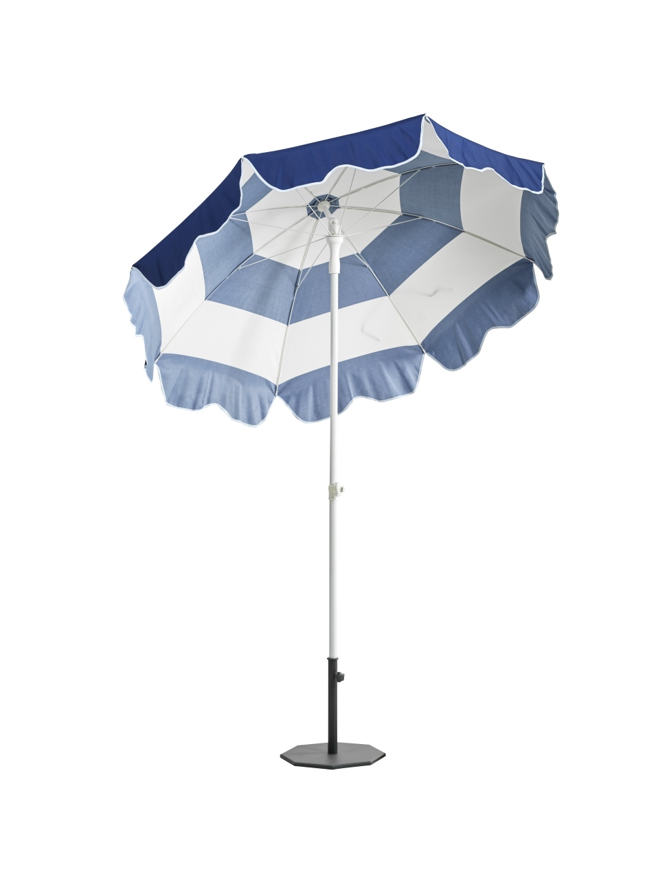 Sonnenschirm Follina Ø 180 cm, Blau / Weiß