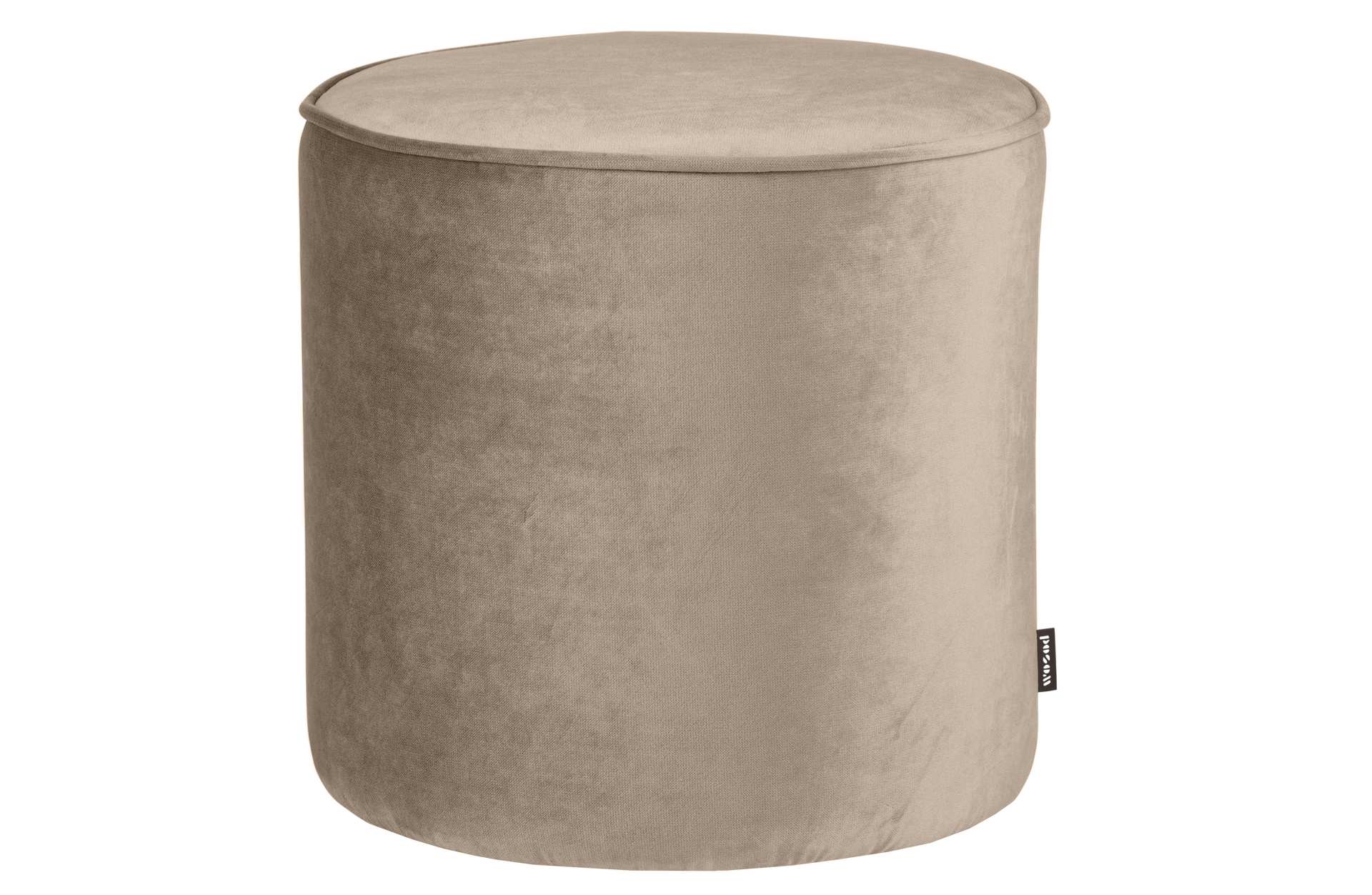 Hocker Sara Samt, Ø 46 cm Hellbraun Hocker Sara Samt, Ø 46 cm Hellbraun