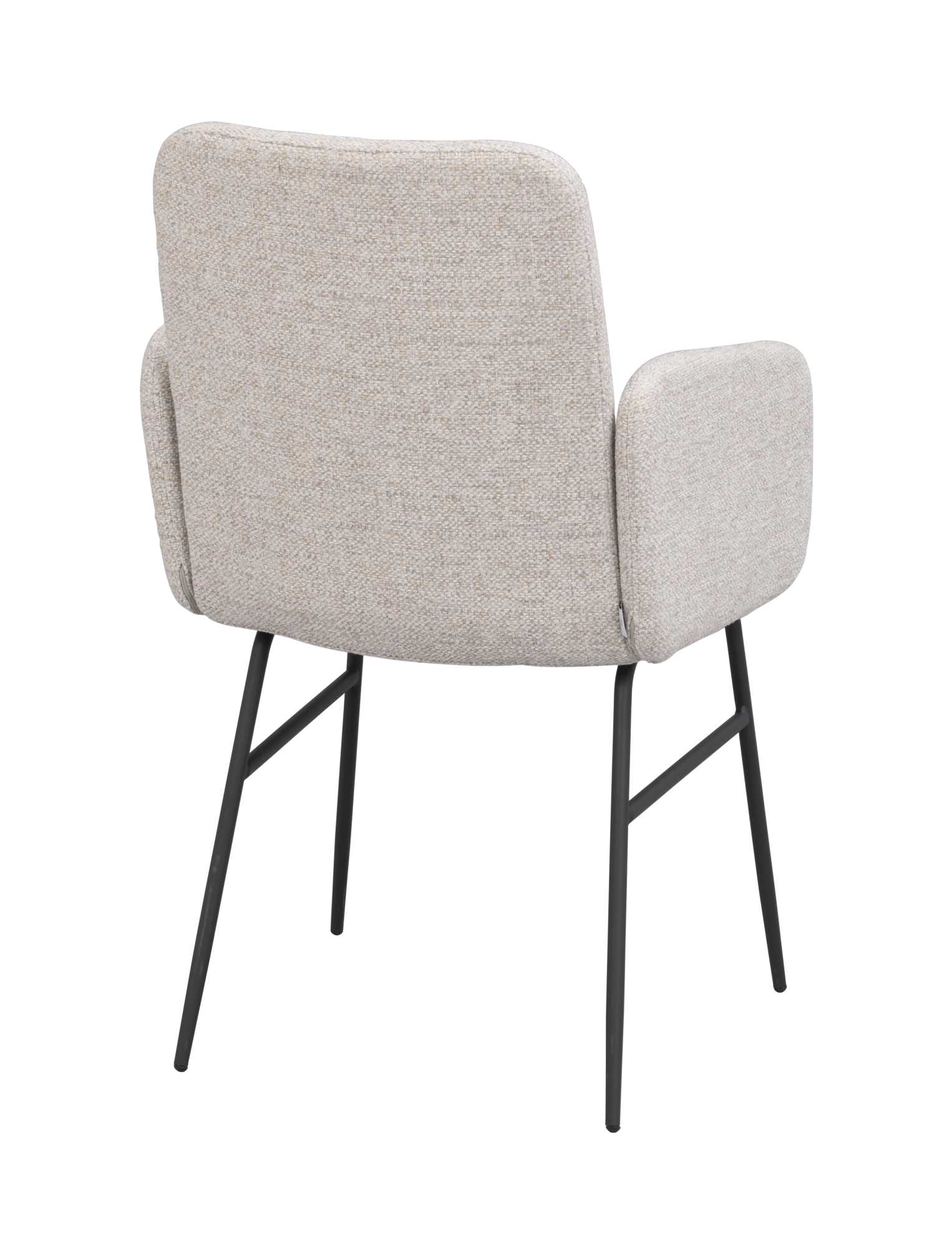 Stuhl Conklin 2er Set mit Armlehne, Hellbeige – überzeugt mit zeitlosem Stil.