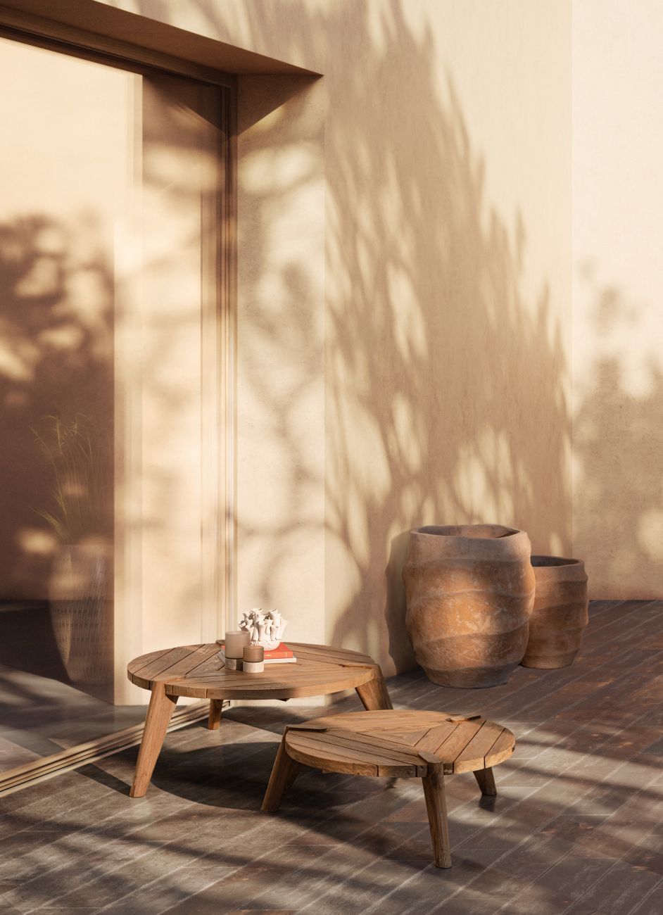 Gartencouchtisch-Set Camden aus Teakholz