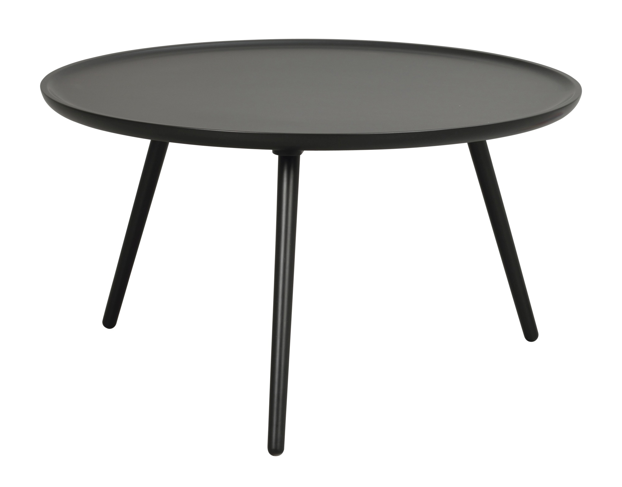 Edles Möbelstück: Couchtisch Daisy rund, Schwarz, 80cm für stilvolle Einrichtung. Couchtisch Daisy rund, Schwarz, 80cm