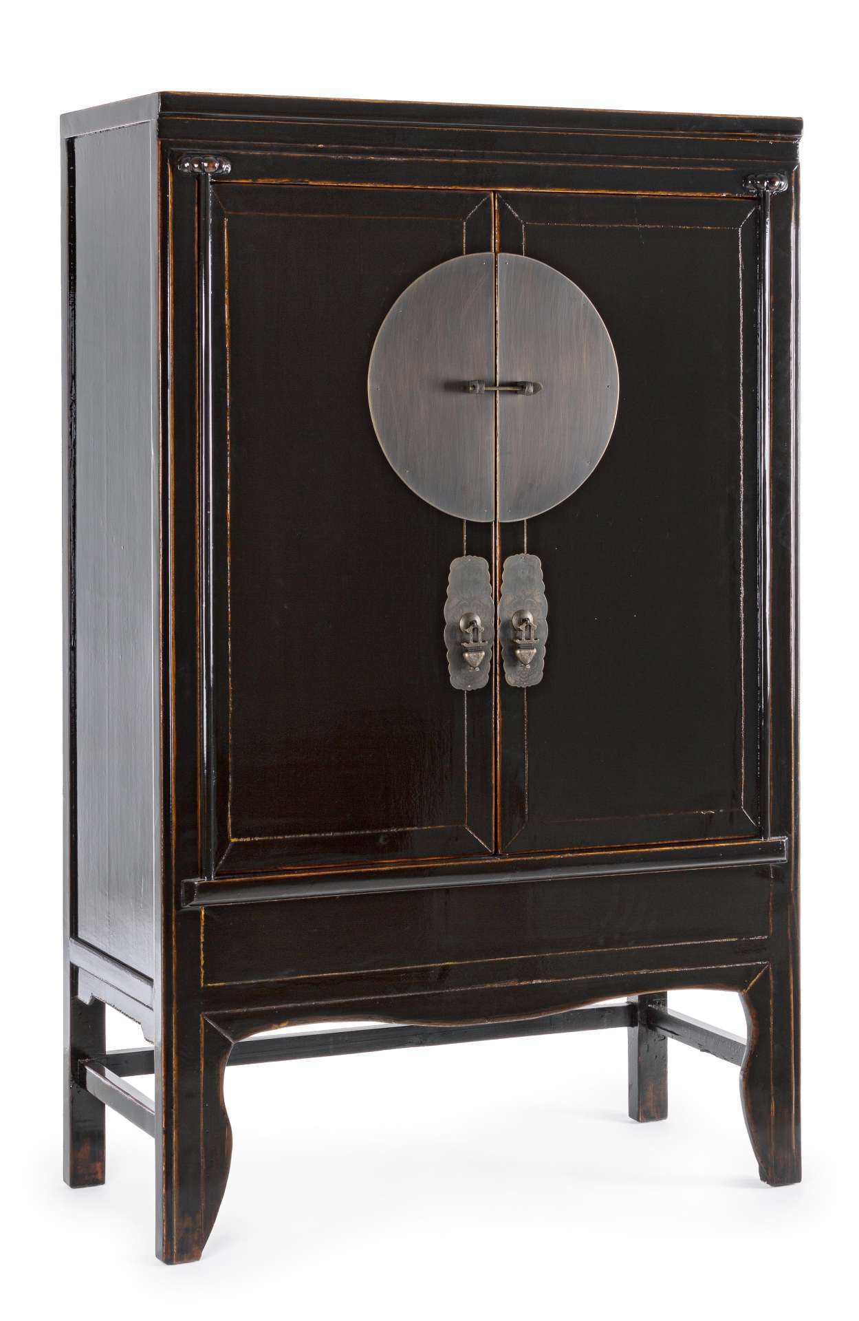 Schrank Jinan aus recyceltem Ulmenholz, Schwarz Schrank Jinan aus recyceltem Ulmenholz, Schwarz