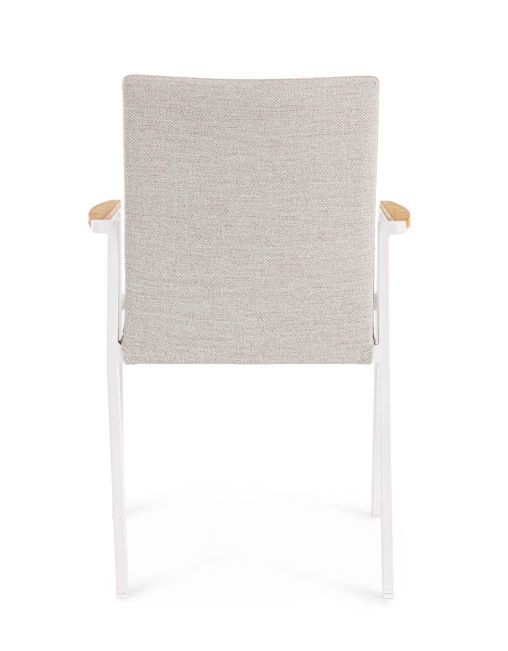 Gartenstuhl Jalisco mit Teakholz Armlehnen, Beige