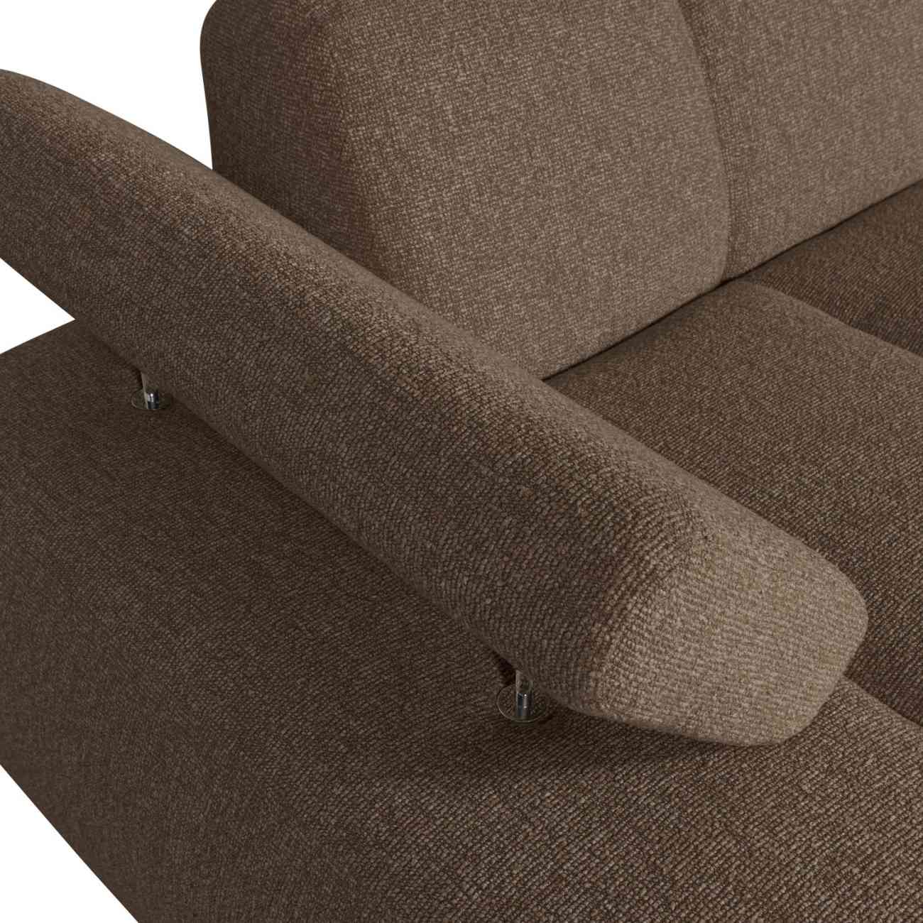 Modulsofa Mojo Boucle Chaiselongue-Links, Braun