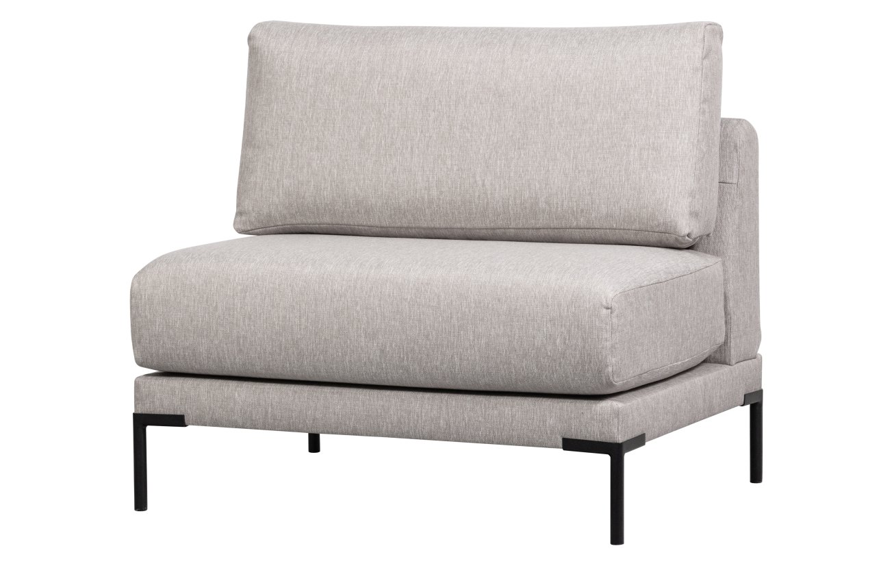 Bank Couple Element aus Melange-Stoff 100 cm, Hellgrau Bank Couple Element aus Melange-Stoff 100 cm, Hellgrau