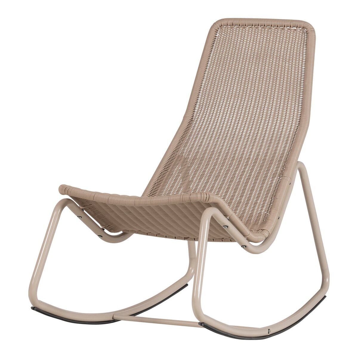 Schaukelstuhl Tom - Metall & Poly-Rattan, Sand