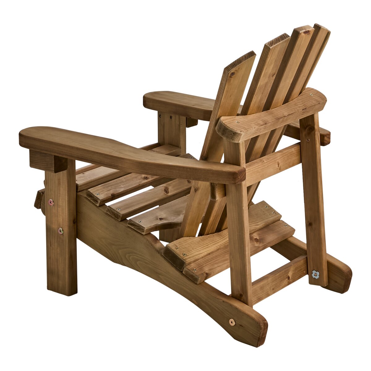 Gartensessel Gnarp von Brafab aus Kiefernholz, klassisch im Adirondack-Design, natur, mit Armlehnen