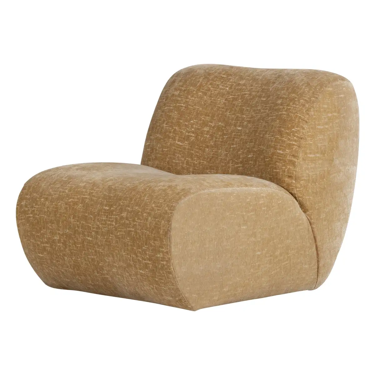 Sessel Nomu - Craquelé  Samt Hellgelb