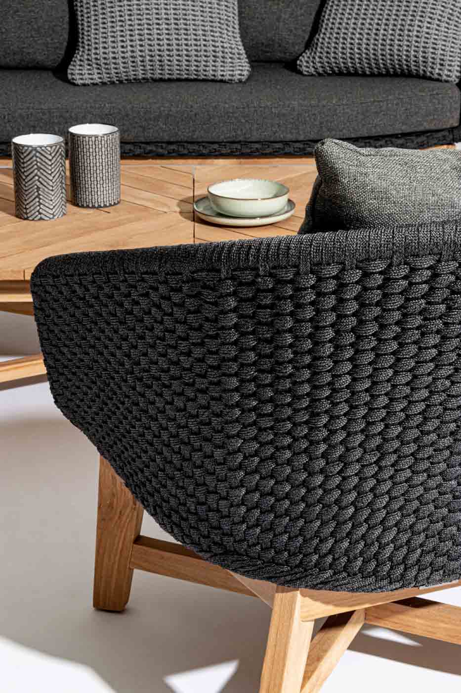 2 Sitzer Sofa Coachella mit Kissen, Anthrazit