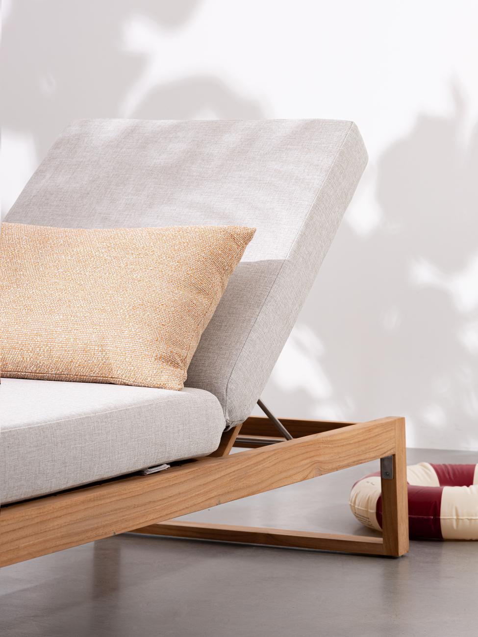 Gartenliege Jeremy aus Teakholz, Natur