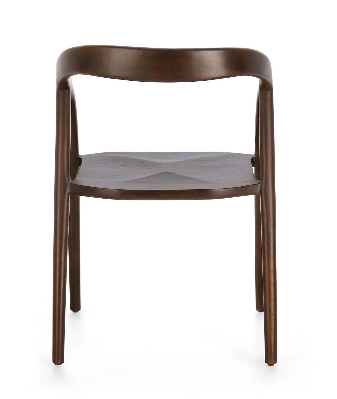 Esszimmerstuhl Dotty aus Teakholz, Dunkelbraun