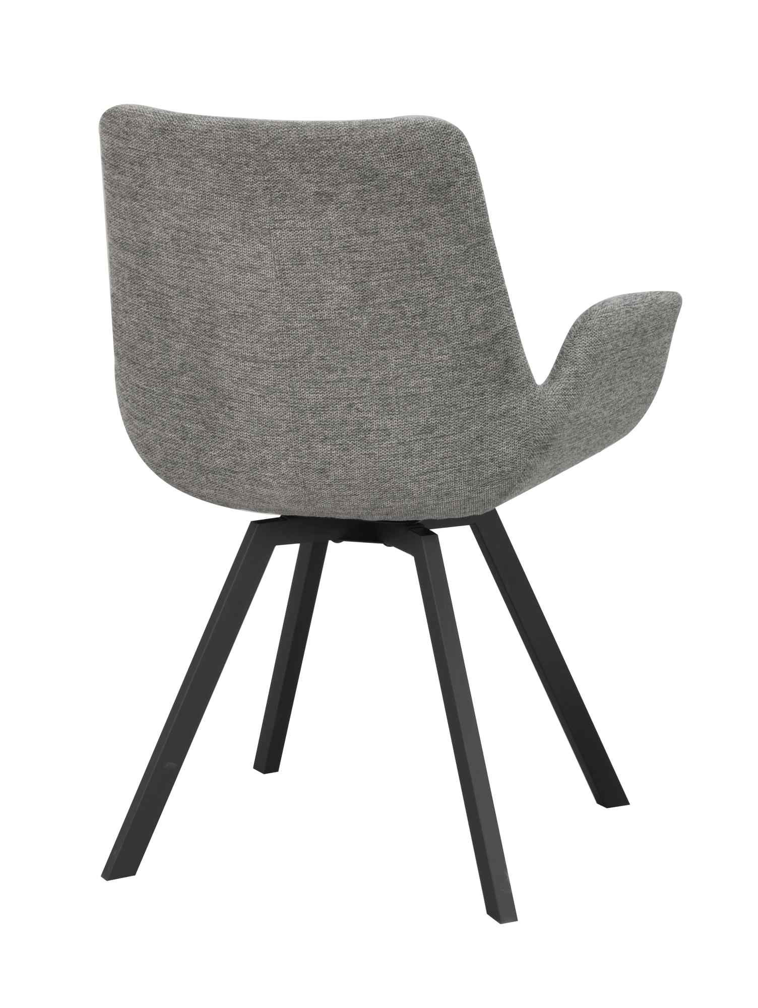 Edles Möbelstück: Stuhl Norwell 2er Set mit Drehfunktion, Grau für stilvolle Einrichtung.