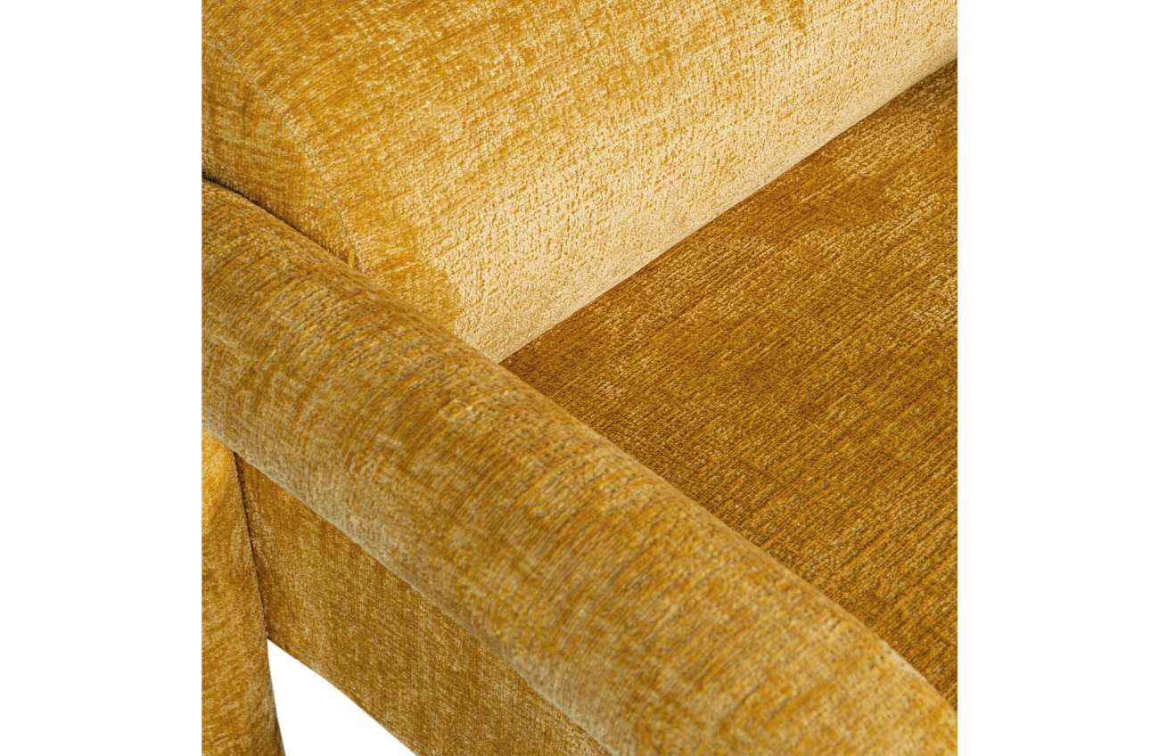 Sessel Lenny aus Samt, Gelb