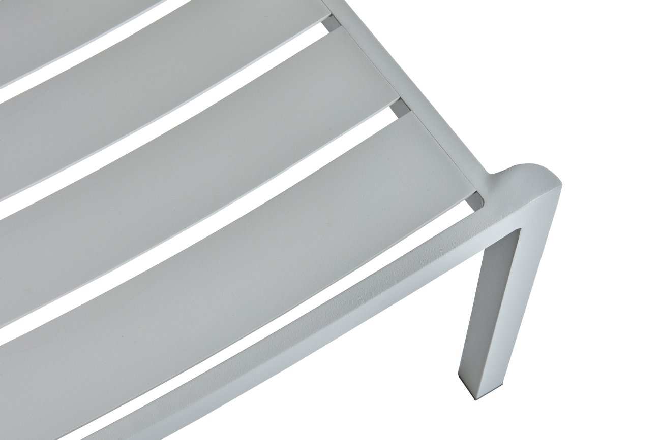 Gartensessel Delia aus Aluminium, Hellgrau