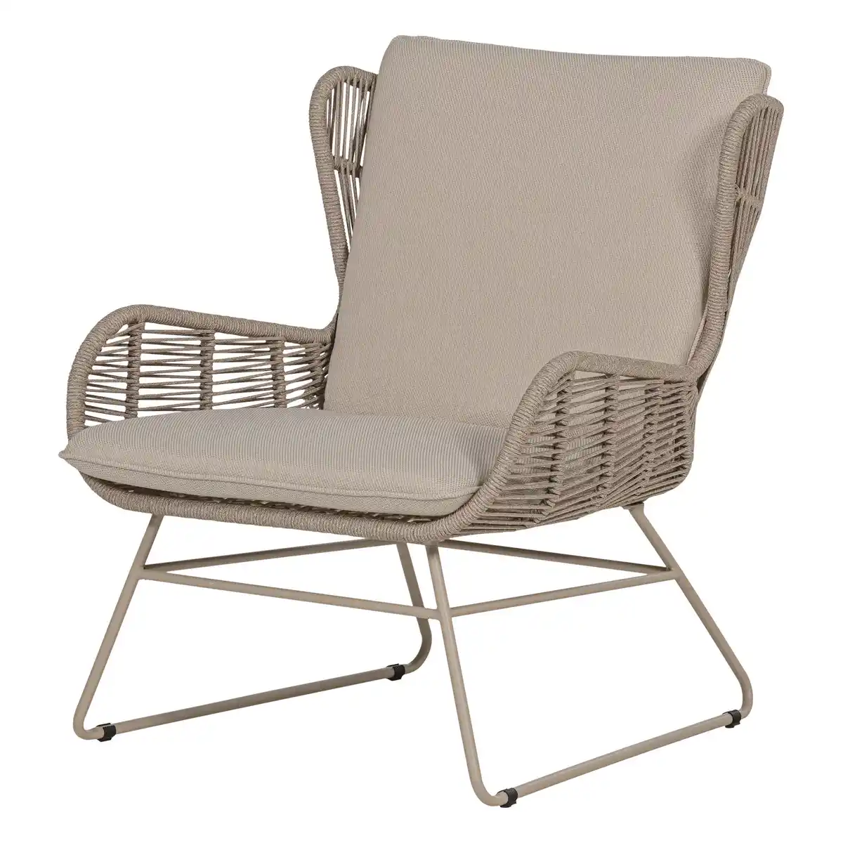 Gartensessel Grace 2er-Set - Metall & Seil, Sand