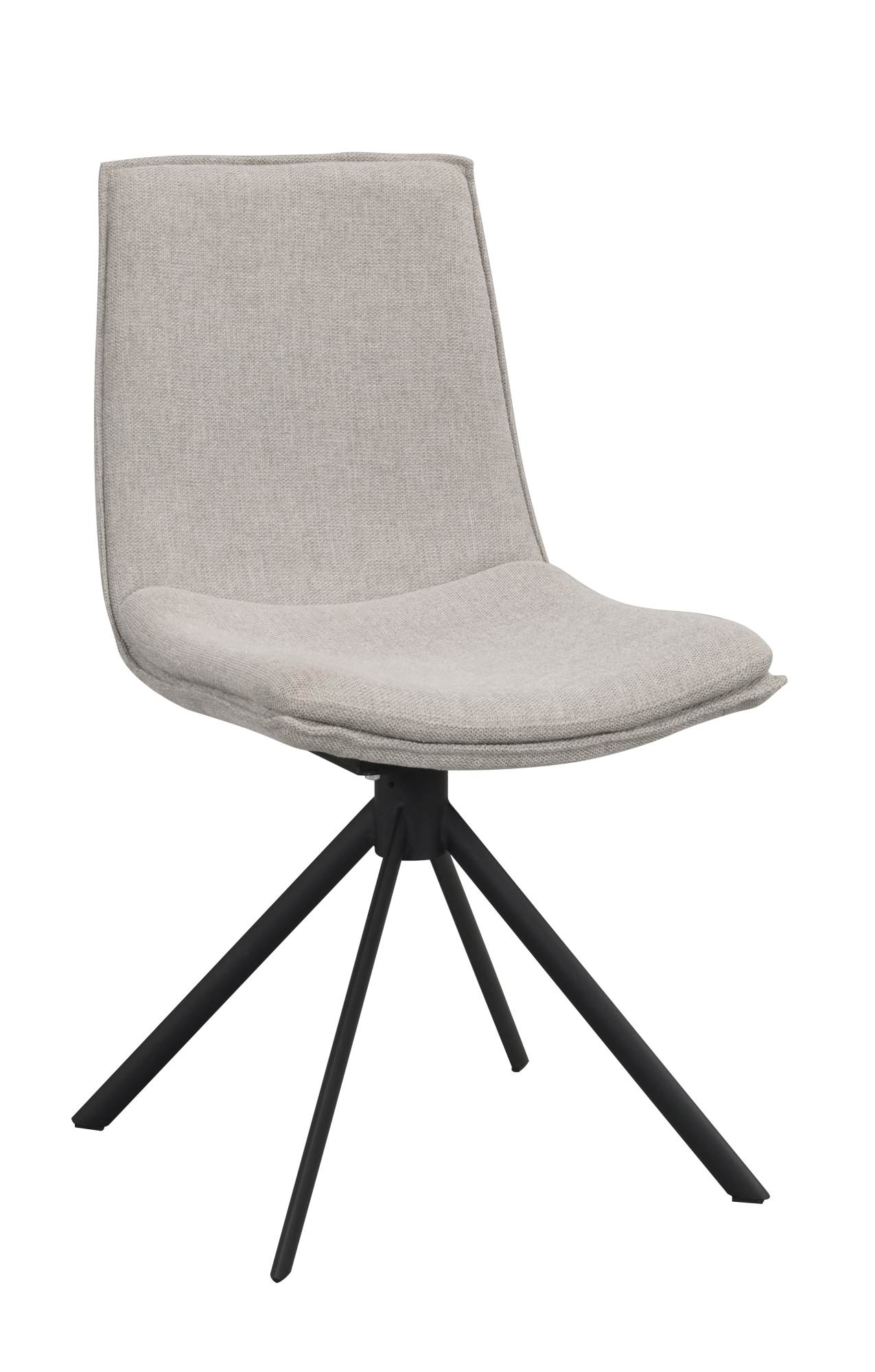 Komfortabel & schön – Stuhl Lowell 2er Set Drehgestell, Stoff Grau. Stuhl Lowell 2er Set Drehgestell, Stoff Grau