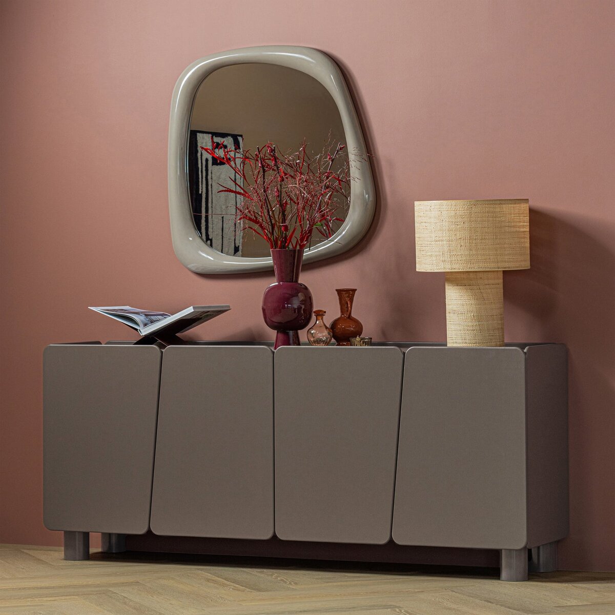 Sideboard Root - Kiefernholz Truffle Braun, 200 cm