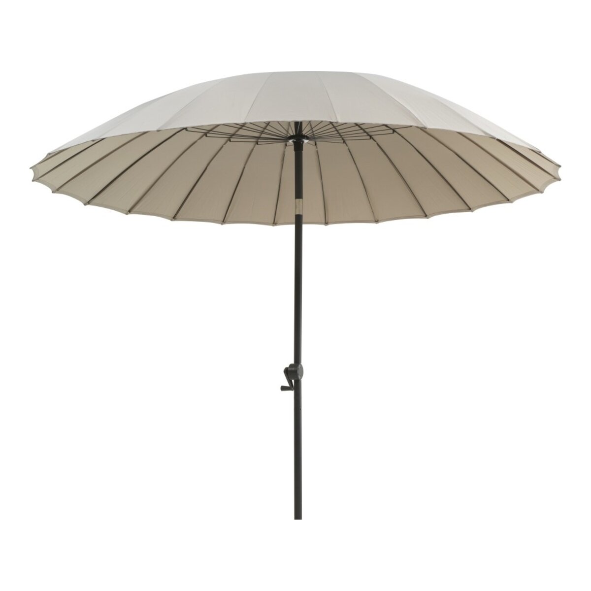 Sonnenschirm Shanghai von Brafab aus Aluminium und Polyester, modern, beige, neigbar, Ø 270 cm