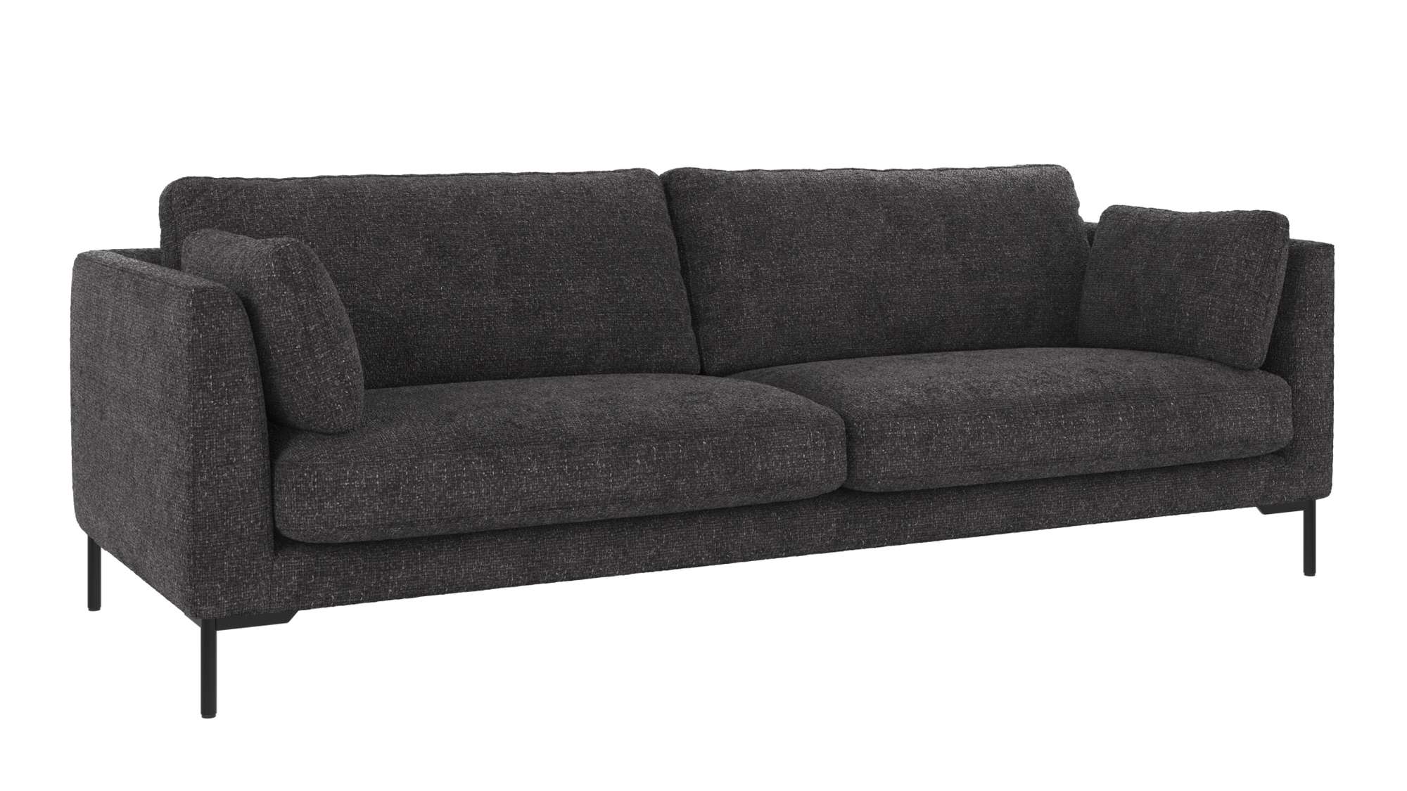Sofa Corwin 3-Sitzer, Bezug Robin Dunkelgrau – modernes Design trifft Komfort. Sofa Corwin 3-Sitzer, Bezug Robin Dunkelgrau